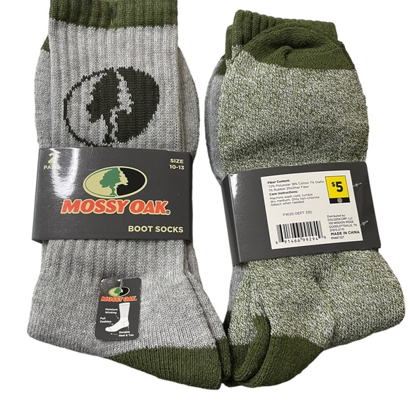 Mossy Oak boot socks 2 pairs size 10-13 - Picture 5 of 8